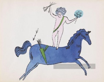 Andy Warhol œuvres - Chérubin et cheval Andy Warhol